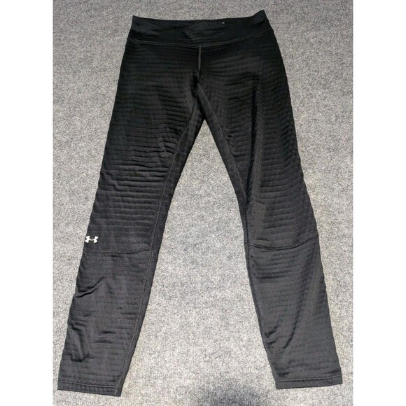 Women's Under Armour Thermal Pants Sz S Base Layer 4.0 Fitted Cold Gear Black - Picture 1 of 10